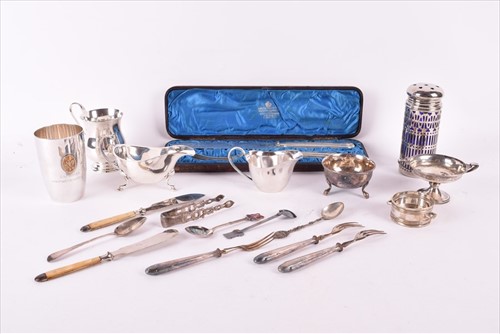 Lot 439 - A sterling silver christening cup Sheffield,...