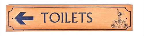 Lot 319 - Tottenham Hotspur: an original wooden internal...