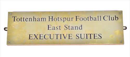 Lot 318 - Tottenham Hotspur: an original wood and brass...