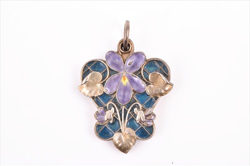 Lot 599 - A silver gilt, enamel and plique-a-jour enamel...