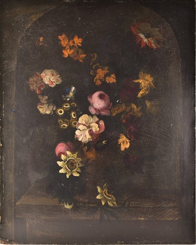 Lot 7 - Dutch School, 19th century depicting a floral...