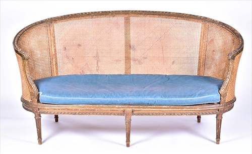 Lot 30 - A French Louis XVI style giltwood kidney...