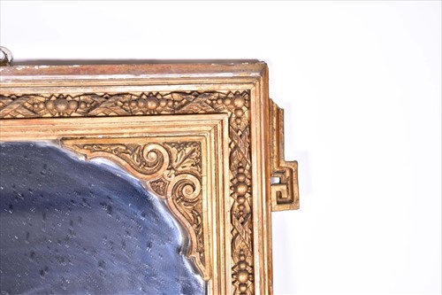 Lot 38 - A large Victorian gilt-wood over mantle mirror...