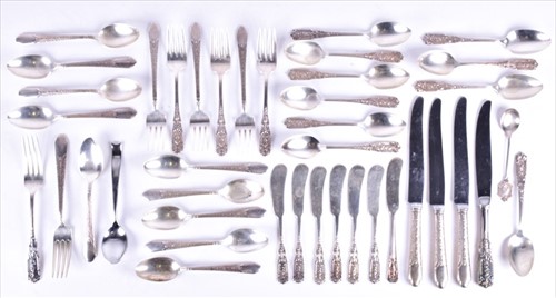 Lot 458 - A collection of silver cutlery to include...