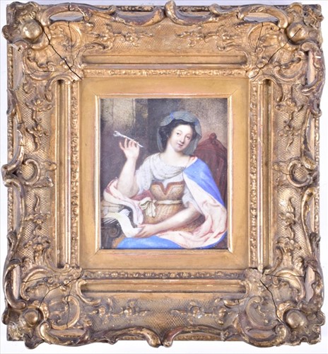 Lot 353 - A 19th century miniature portrait on ivory...