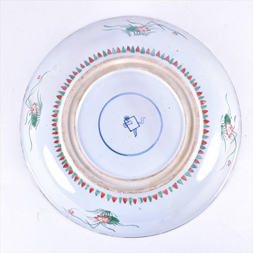 Lot 132 - A large Kangxi Famille verte porcelain...