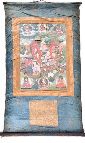 Lot 149 - A late 19th century Indian silk wall hanging...