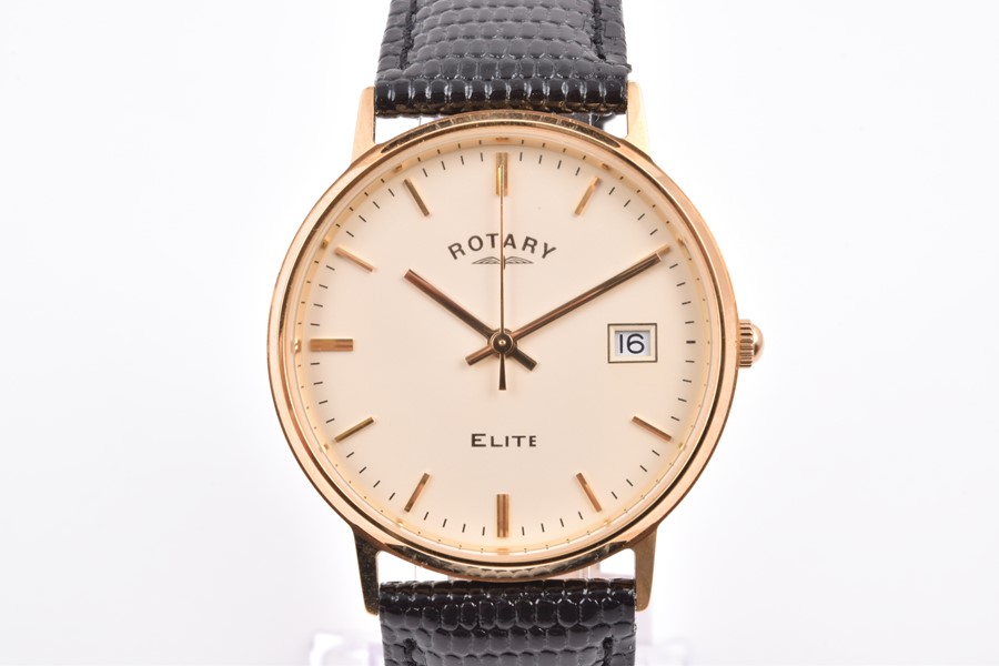 Rotary elite 18k deals gold watch