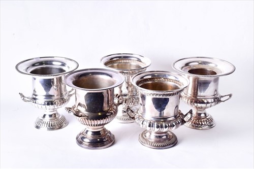 Lot 483 - A collection of five assorted silver plated...
