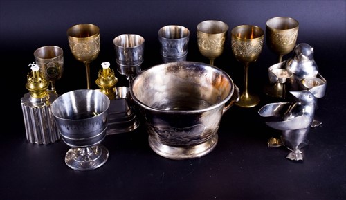 Lot 497 - An American silver plated matching set...