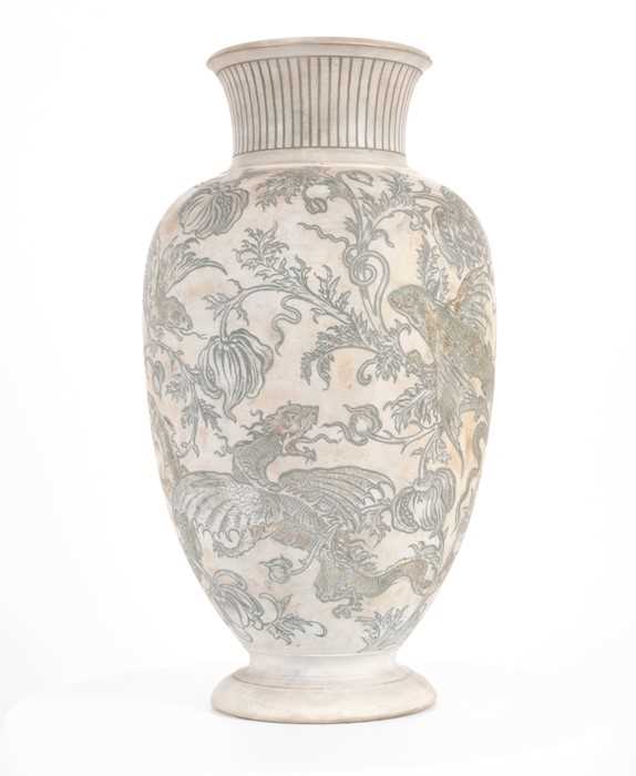 Lot 244 - A late 19th century Martin Brothers vase of...