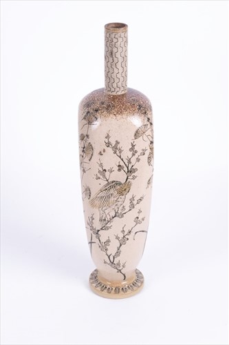 Lot 229 - A 19th century Martin Brothers tall vase in...