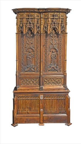 Lot 149 - An impressive 19th century Gothic revival oak...