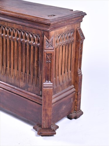 Lot 149 - An impressive 19th century Gothic revival oak...