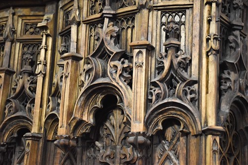Lot 149 - An impressive 19th century Gothic revival oak...