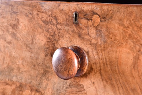 Lot 26 - A late Victorian burr walnut veneered chest...
