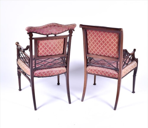 Lot 18 - Two late 19th century French mahogany...
