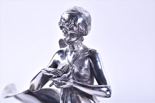 Lot 322 - A WMF Art Nouveau silver-plated visiting card...
