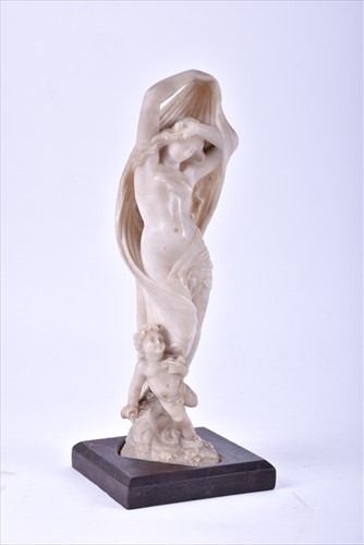 Lot 302 - A 19th century Classical alabaster sculpture...