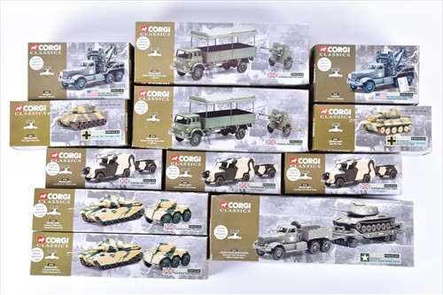 Lot 219 - A group of twelveÂ boxed Corgi Classics...
