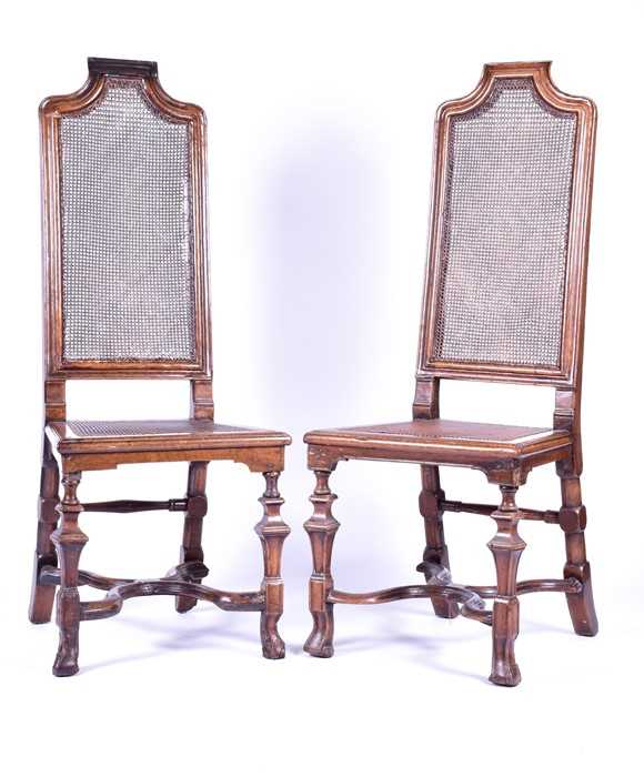Lot 16 - A pair of 17th century style walnut hall...