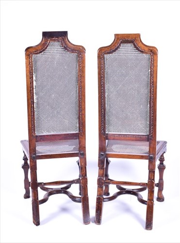 Lot 16 - A pair of 17th century style walnut hall...