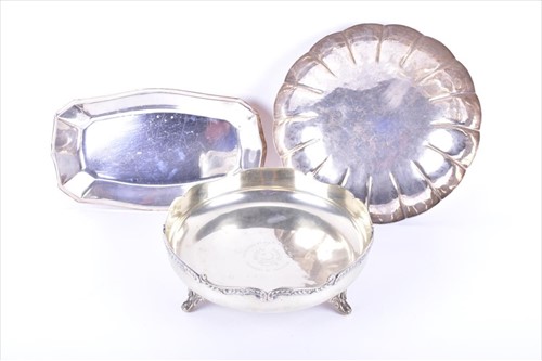 Lot 479 - A white metal presentation bowl from 'Gen. M...