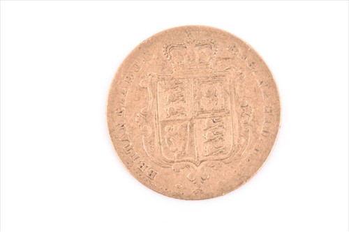 Lot 379 - A Queen Victoria half sovereign 'young head',...
