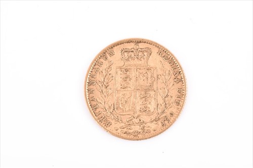 Lot 378 - A Queen Victoria Young Head sovereign with...