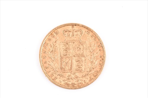 Lot 362 - A Queen Victoria Young Head sovereign with...
