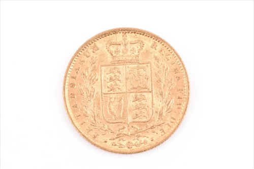 Lot 363 - A Queen Victoria Young Head sovereign with...