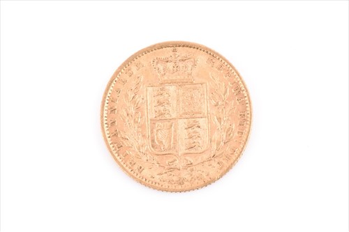 Lot 364 - A Queen Victoria Young Head sovereign with...