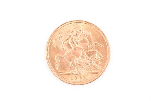 Lot 376 - A George V sovereign dated 1931, South Africa...