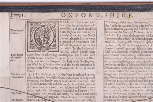 Lot 144 - John Speed (1552-1629) British 'Oxfordshire',...