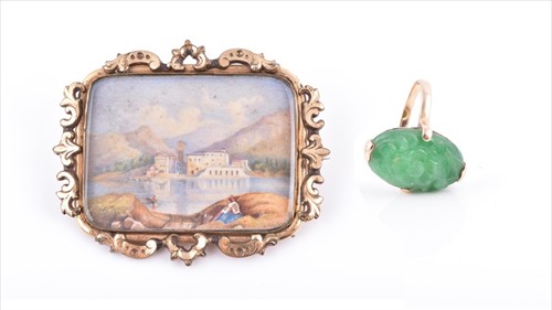 Lot 520 - An unusual late 19th century gilt metal brooch...