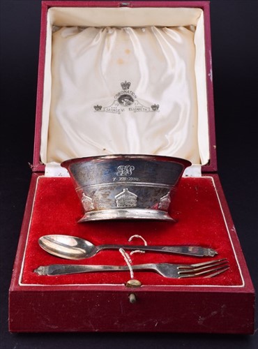 Lot 370 - A George VI and Queen Elizabeth 1937 silver...