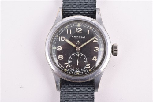 Lot 395 - A Vertex military mechanical wrist watch - one...