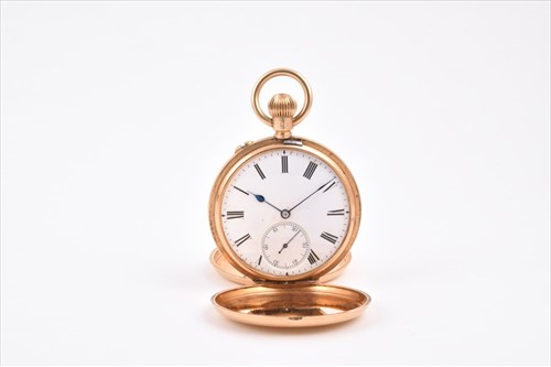 Lot 418 - An early 20th century 18ct yellow gold pocket...