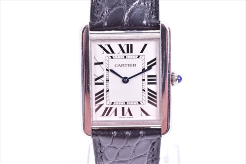 Lot 421 - A Cartier Tank Solo Quartz stainless steel...