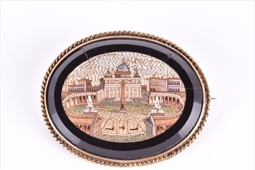 Lot 680 - A late 19th / early 20th century micro mosaic...