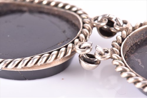 Lot 681 - A micro mosaic bracelet set with five oval...