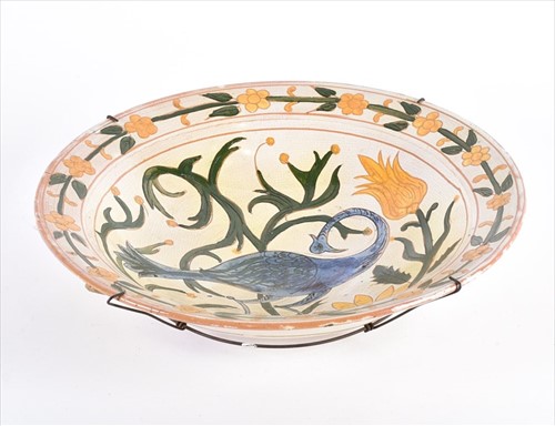 Lot 287 - A Della Robbia ceramic shallow bowl the...