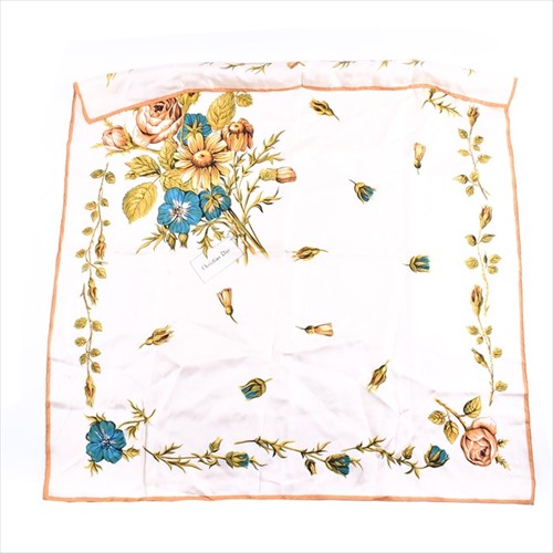 Lot 337 - Two vintage Hermes silk scarves to include one...