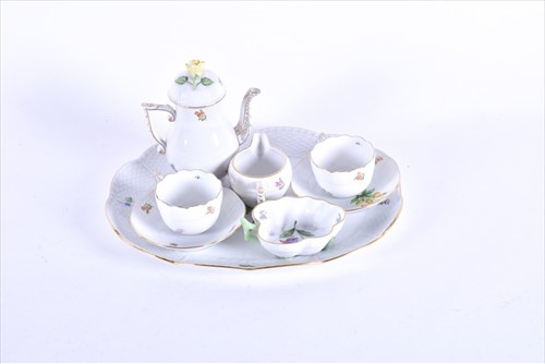 Lot 292 - A Herend porcelain breakfast set comprising...