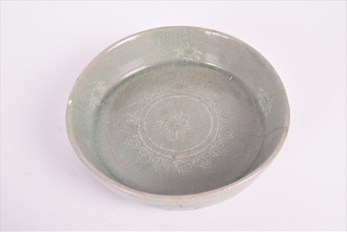 Lot 182 - A group of five Korean celadon pottery bowls...