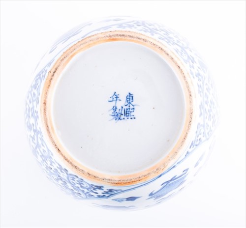 Lot 65 - A 19th century Chinese blue and white ginger...