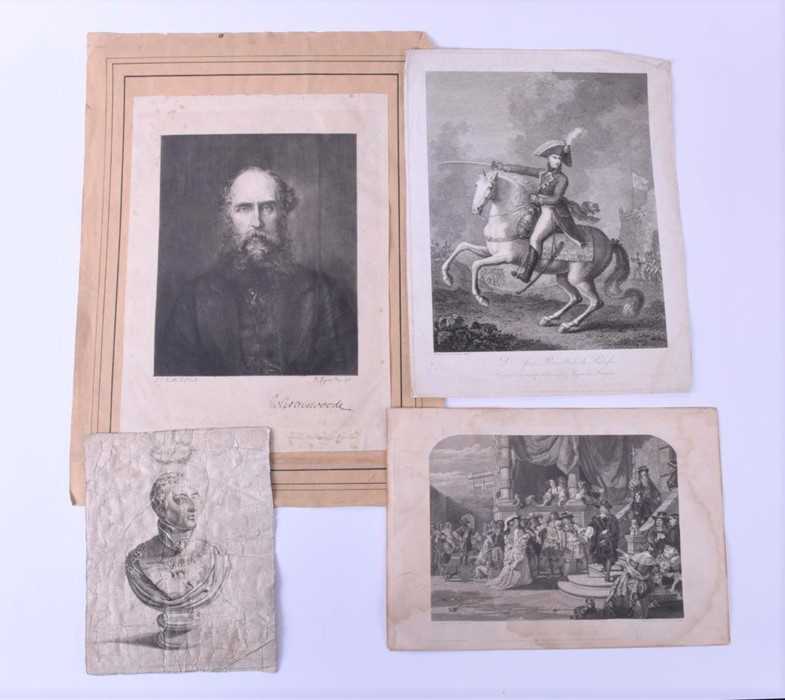 Lot 94 - Four English and French prints, 18th and 19th...