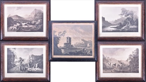 Lot 125 - A group of five 19th century engravings and...