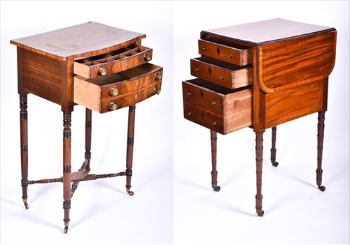 Lot 159 - A 19th century Pembroke mahogany side table...