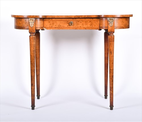 Lot 165 - A 19th century walnut and inlaid kidney-shaped...